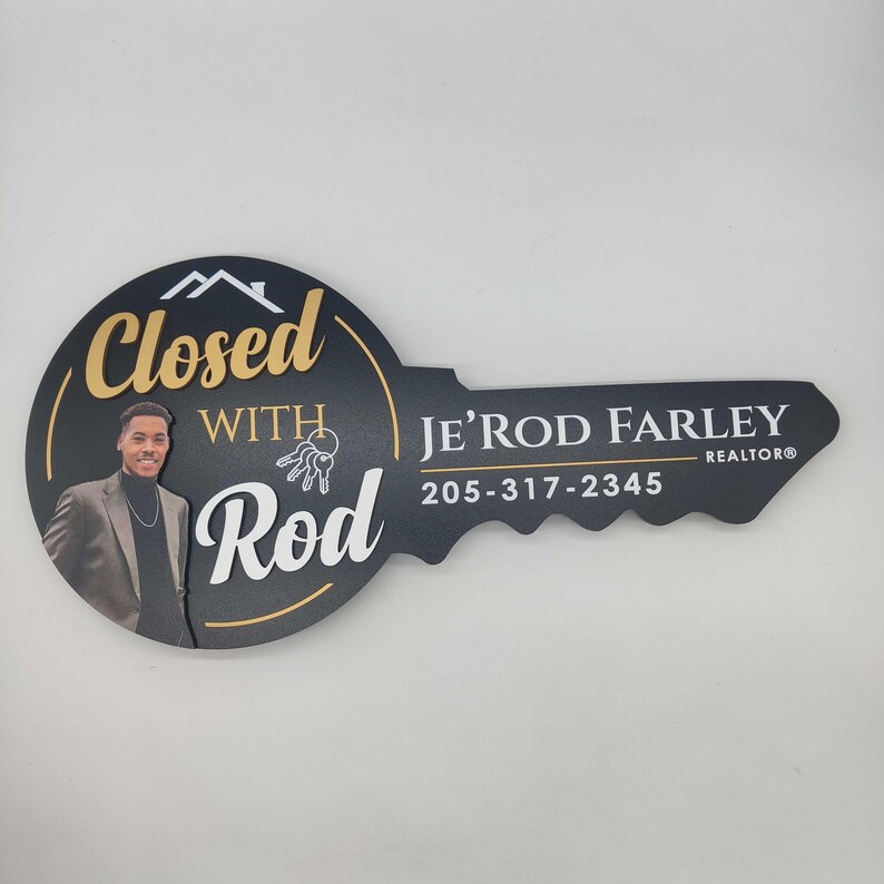 Black Key Sign, 3D Realtor Closing Photo Prop, Custom Signage for ...
