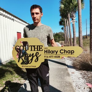 Got the Keys, XXL Key Sold Sign, Gold Modern Key Sign for Realtors, Realtor Gift, Closing Sign, Sold Sign, Custom 36&quot;