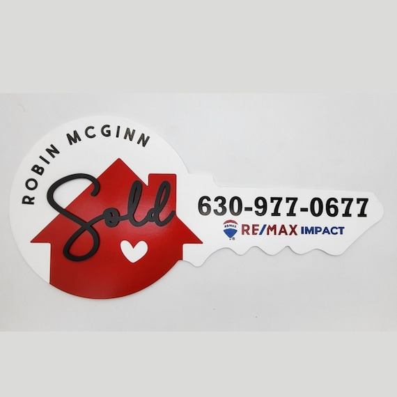 Sold Key Sign Remax Remax Sold Sign Remax Realtor Remax - Etsy