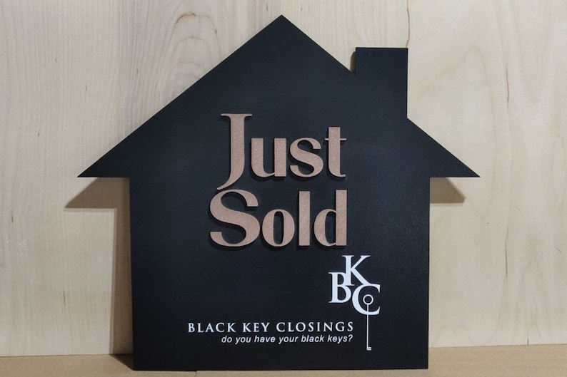 Sold First Home Sign Just Sold House Shaped Sign, House Sign With LOGO, Sold Sign for ...
