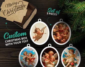 Gepersonaliseerde engelenornament – het perfecte kerstcadeau voor je gezin | Aanpasbare kerstversiering voor een speciaal tintje