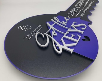 Got The Keys Schlüsselschild, Rarised Schlüsselschild, 3D verkaufter Maklerschlüssel, Logo schwarzer Schlüssel für Realtor, Grundbesitz verkauft Schlüssel, Realtor Logo