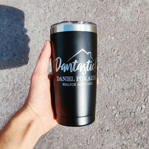Copo personalizado gravado de 20 oz, copo para corretor de imóveis, copo para corretor de imóveis, copo personalizado, presente para corretor de imóveis, copo para café para corretor de imóveis