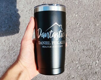 Personalized Engraved 20 oz Tumbler, Realtor Gift