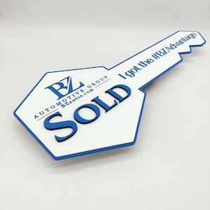 Key Sold Sign, 3D Closing Photo Prop, Modern Key Sign for Realtors, Realtor Gift, Closing Sign, Sold Sign, Custom