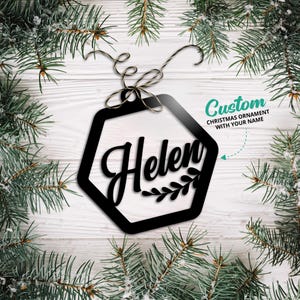 Personalized Christmas Ornament, Custom Christmas Ornament, Christmas Tree Ornament, Gift Name Ornament