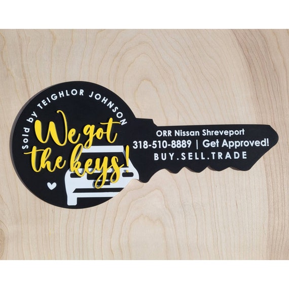 Custom CAR DEALERSHIP Sold Sign Care Salesman Gift Sold Car Etsy