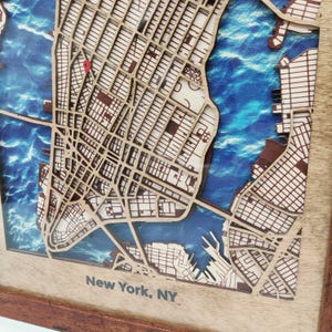 Décoration murale plan de la ville, carte 3D personnalisée de toutes les villes du monde, plan de la ville 3D en bois, cadeau d'anniversaire, art déco mural