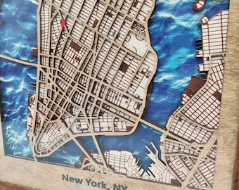 Muurdecoratie stadskaart, 3D-aangepaste kaart Elke stad ter wereld, houten 3D-stadskaart, verjaardagscadeau, decor kunst aan de muur