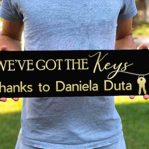 Realtor Sold Sign, Keys Sign, Sold Sign for Realtors, Key Promo Sign for Realtors,Realtors gift,Realtor photo prop sign,Social Media Realtor