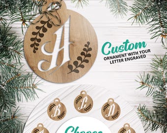 Aangepast kerstornament, gepersonaliseerd kerstornament, naamornament