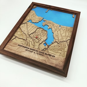 Dekoracja ścienna z mapą miasta, 3D niestandardowa mapa dowolnego miasta na świecie, drewniana mapa miasta 3D, prezent rocznicowy, dekoracja ścienna