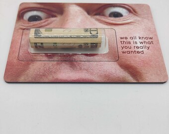 Custom DIY Money Gift Holder - Funny portrait