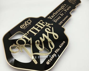 Acrylic Key Shaped Sign, Got the Keys Sign, Acrylic Realtor Key Sign, Brilliant Closing Photo Prop