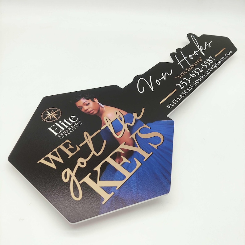 Receiving Keys Lettering We Got the KEYS, Real Estate Signage, Custom Realtor Flat Key Sign ...