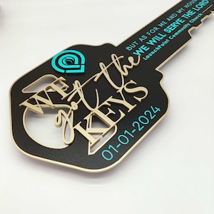 We got the Keys 3D Closing Photo Prop Sign, 3D Modern Key Sign for Realtors, Realtor Gift, Closing Sign, Sold Sign, Custom Logo Closing