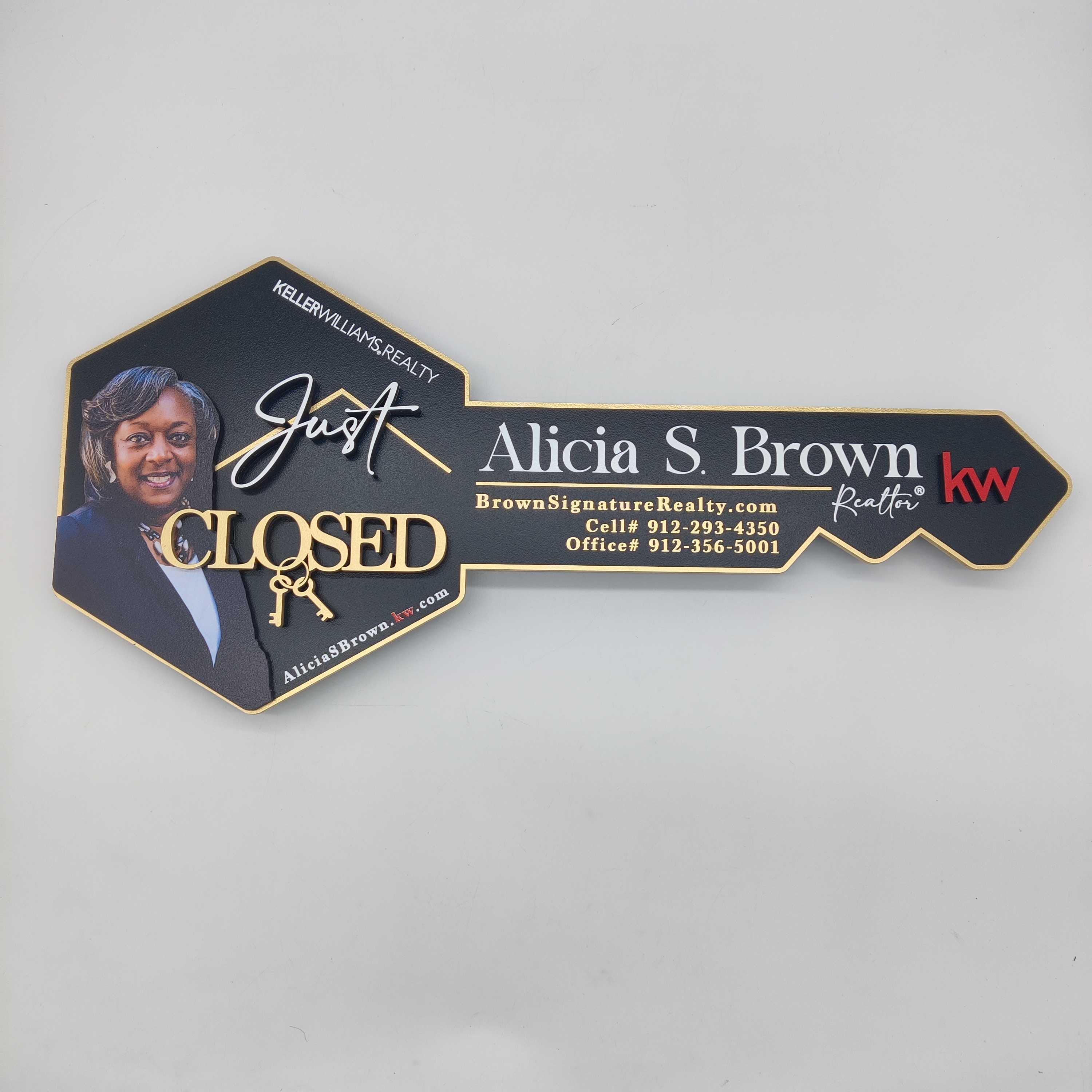 Photo Key Sign, Real Estate Key Sign With Photo, Closing Photo Prop, 3D ...