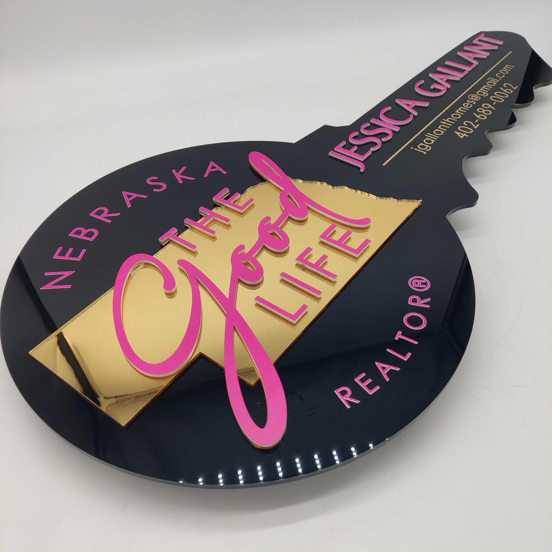 Acrylic Key Shaped Sign, Acrylic State Shape Sign, Nebraska Giant Key ...