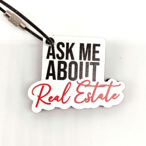 Custom Keychain with Logo, Real Estate Keychain, Realtor Closing Gift, Housewarming Gift, Realtor Gift, Keychain, Welcome Home Keychain
