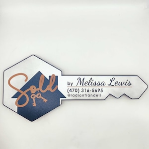 Sold Real Estate Sold Sign, Realtor Key Sign, Real Estate Marketing, Custom Realtor Key Sign, Gift for Realtors, Sold Key