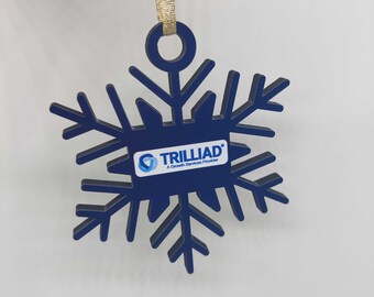 Sneeuwvlokornament op maat: de zakelijke kerst | Feestdecoratie met logo