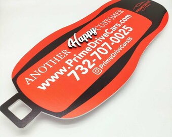 DEALERSHIP Sold Sign, Salesman Custom Accessory, New Car key Shape, Gift