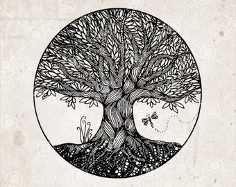 Download Tree Mandala Svg Etsy