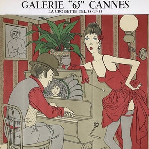 Philippe Noyer Original Exhibition Poster | Galeries &quot;65&quot; Cannes 1970 | Vintage Art Print | Very Good Condition