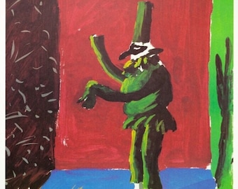 David Hockney  Original "Young Playwrights Festival" Poster. 1982