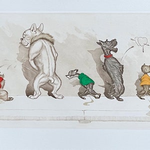 Boris Oklein, Dirty Dogs of Paris. Original Signed Etching. - Etsy