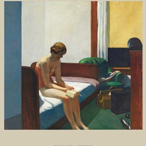 Edward Hopper - "Hotel Room" Manifesto originale della mostra del 2012 / Stampa artistica vintage