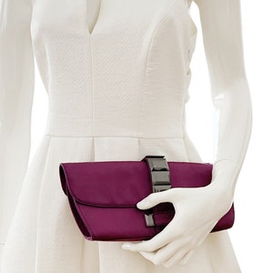 Vintage ICEBERG Satin Evening Clutch | 90s Collection | Made in Italy | Elegant Purse