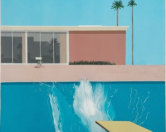 David Hockney, Splash, Original Exhibition Museum Poster