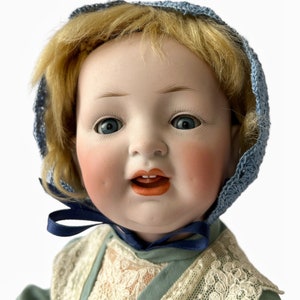 Antique German Doll by Hertel Schwab & Co, Circa 1912 – Bisque Head, Composite Jointed Body, Mold 152.5, Circa 1912.