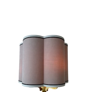 Vintage Velvet Lampshade – Curved Light Shade with Subtle Sheen – 14.9&quot; Diameter – UNO Fitting – Soft Matte Fabric