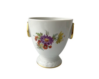 Cache-pot ou vase vintage en porcelaine par la manufacture allemande de porcelaine « Kaiser »