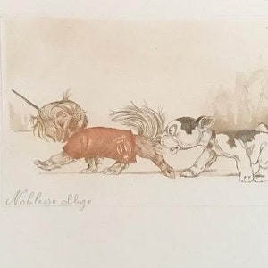 Boris O’Klein, Dirty Dogs of Paris. Oryginalna sygnowana akwaforta.