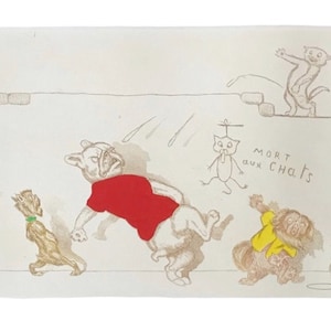 Boris O’Klein, Dirty Dogs of Paris. Signierte Originalradierung.
