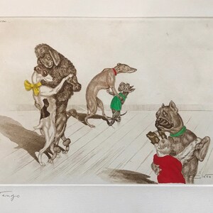 Boris O’Klein, Dirty Dogs of Paris. Original Signed Etching.