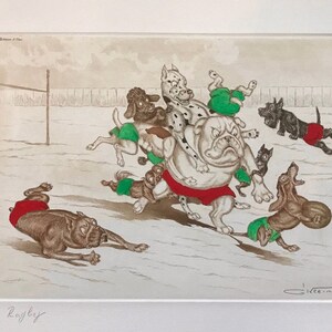 Boris O’Klein, Dirty Dogs of Paris. Oryginalna sygnowana akwaforta.