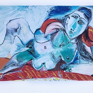 Pablo Picasso, Exhibition Poster. Museum Print.&quot;&quot;Nude Woman with Necklace&quot;