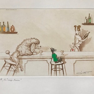 Boris O’Klein, Dirty Dogs of Paris. Oryginalna sygnowana akwaforta.