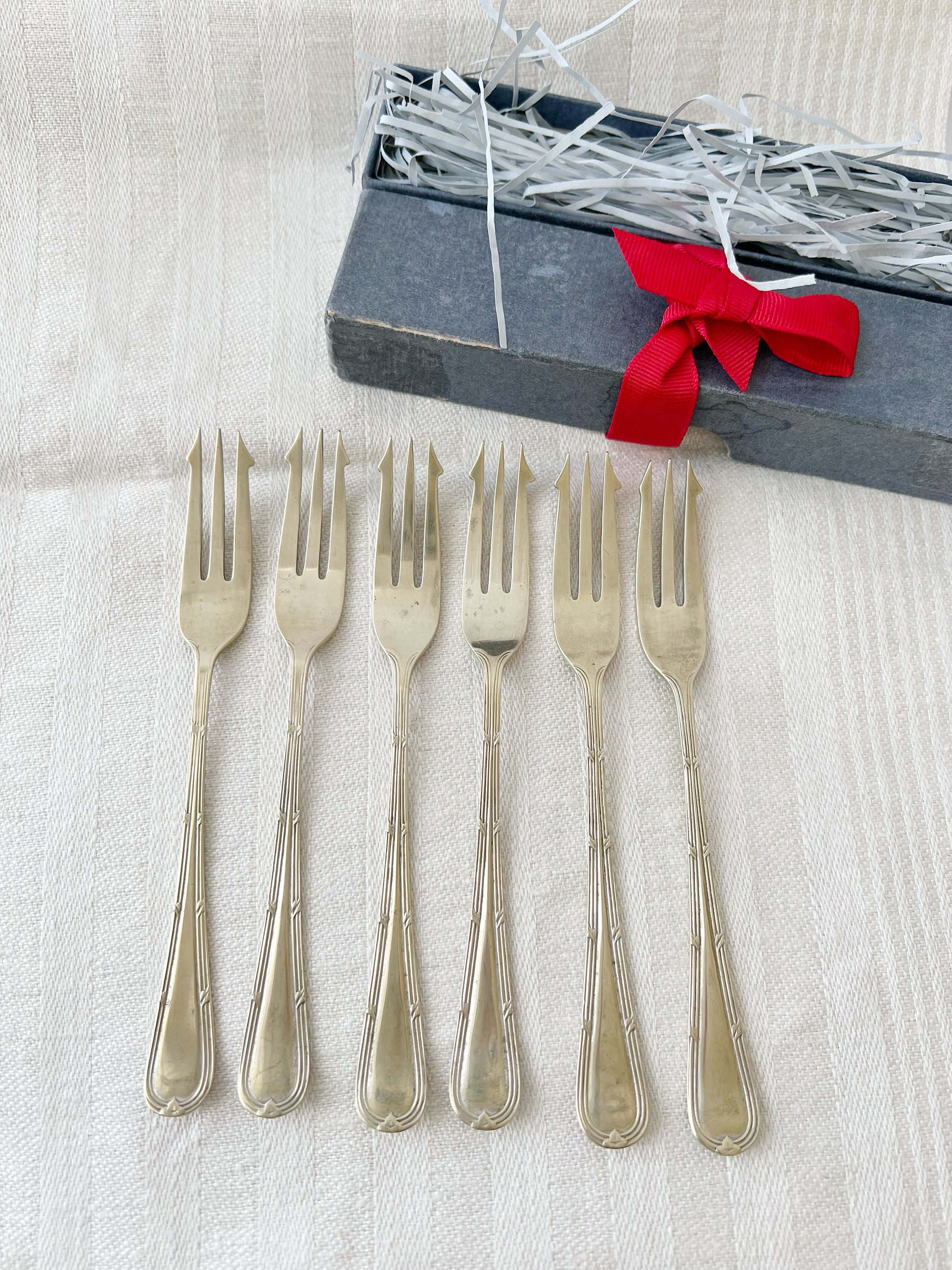 ヴィンテージ 英国製ピクルフォーク6本セット | J.W. EPNS シルバー