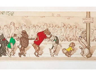 Boris O'klein, Dirty Dogs of Paris. Original Signed Etching. - Etsy