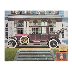 Rolls Royce. Silver Ghost. 1914. Empress Marie’s Landaulet. Vintage Cars Lithographs. 1971.
