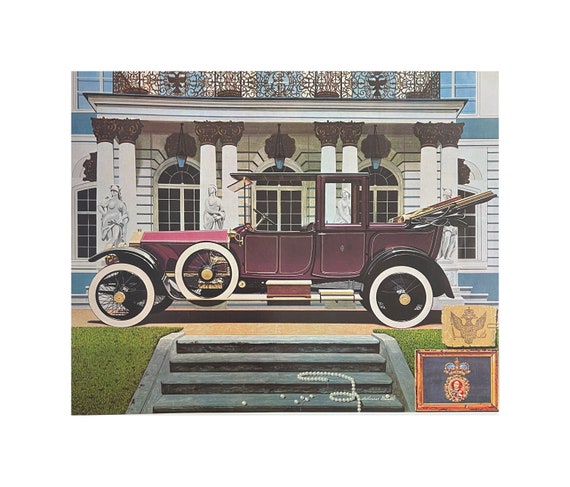  アートポスター  絵画 クラシックカー ロールスロイス  絵画