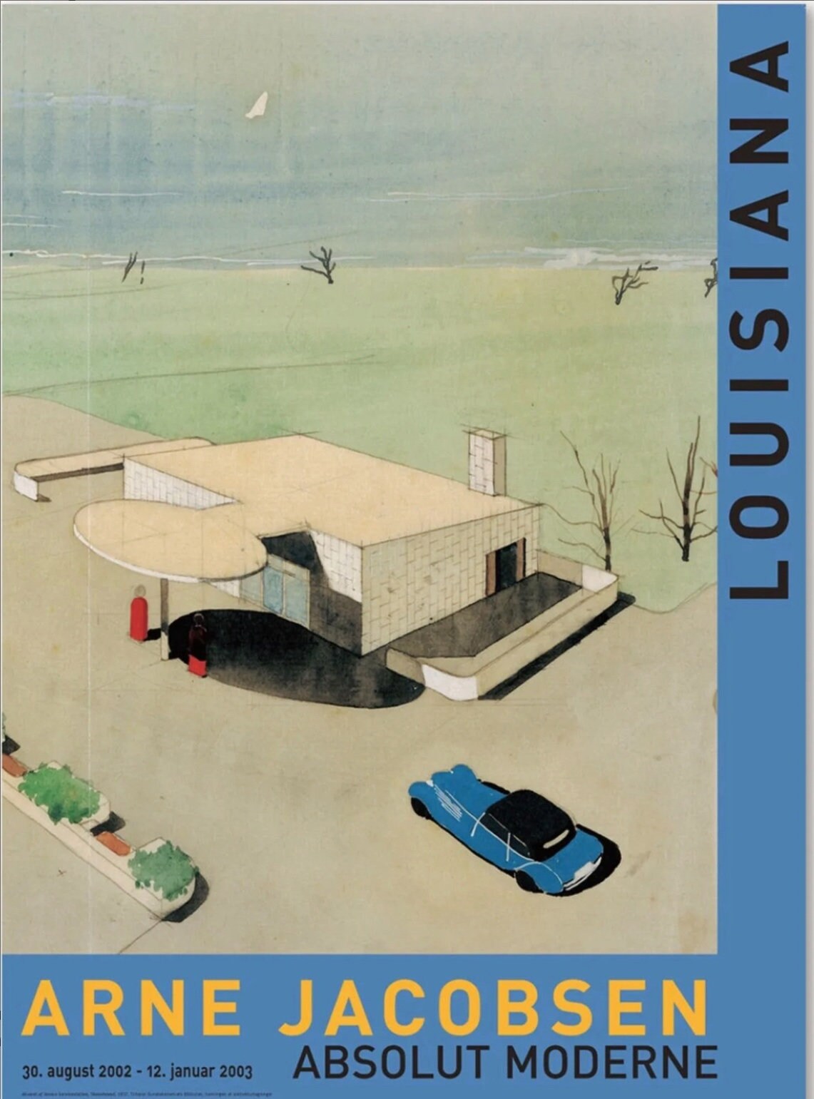 北欧 Arne Jacobsenアルネ・ヤコブセン ポスター　青 Arne Jacobsenアルネ・ヤコブセン/ ポスター青