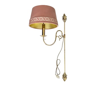Vintage 1960s German Adjustable Brass Wall-Mounted Lamp | Mid-Century Modern Lighting