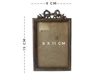 SIKOO Cornice Portafoto Vintage 12,7x17,8 Cm – Stile Vittoriano, Color Bronzo, In Resina, Da Tavolo O Parete