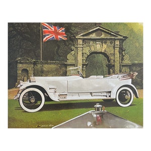 Rolls Royce. Silver Ghost. 1914. Five - Seater Touring Car. Vintage Cars Lithographs. 1971.